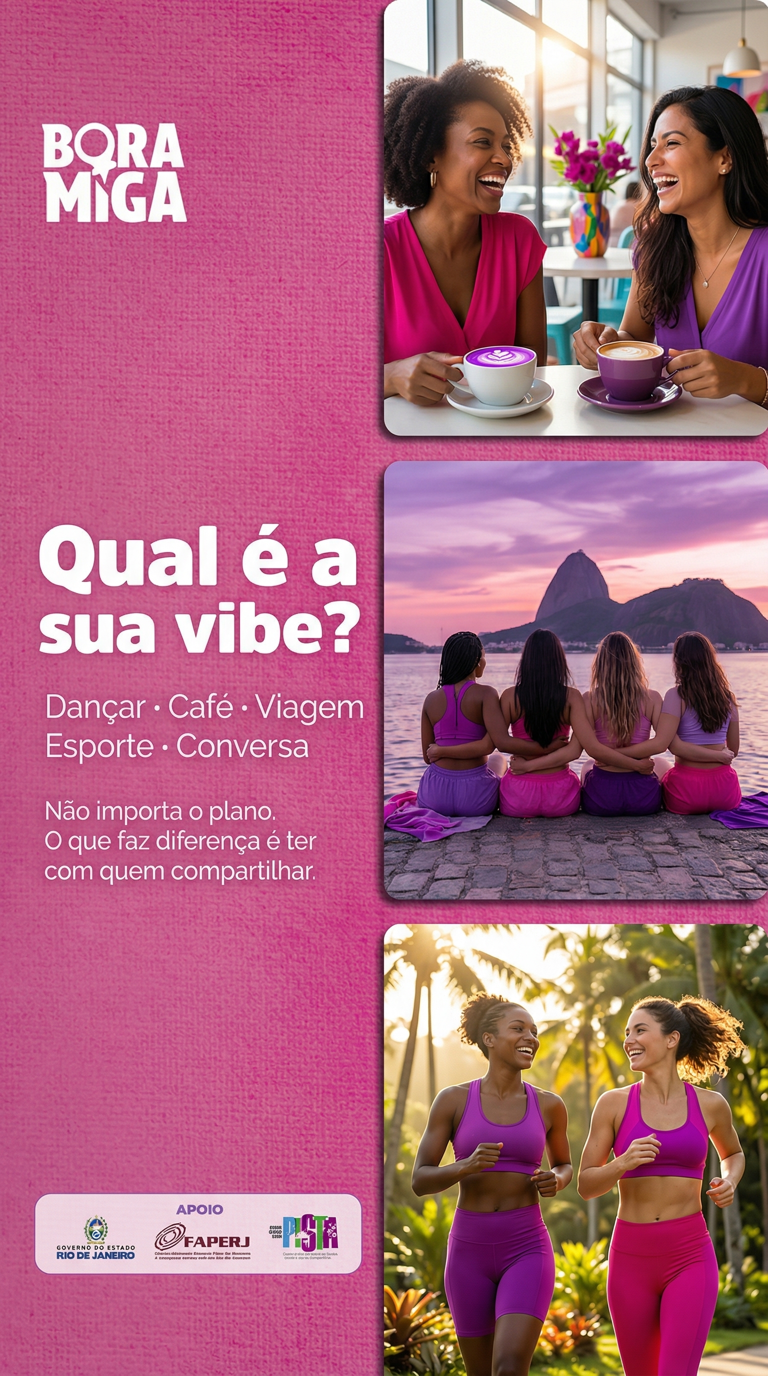 Amigas sorrindo juntas