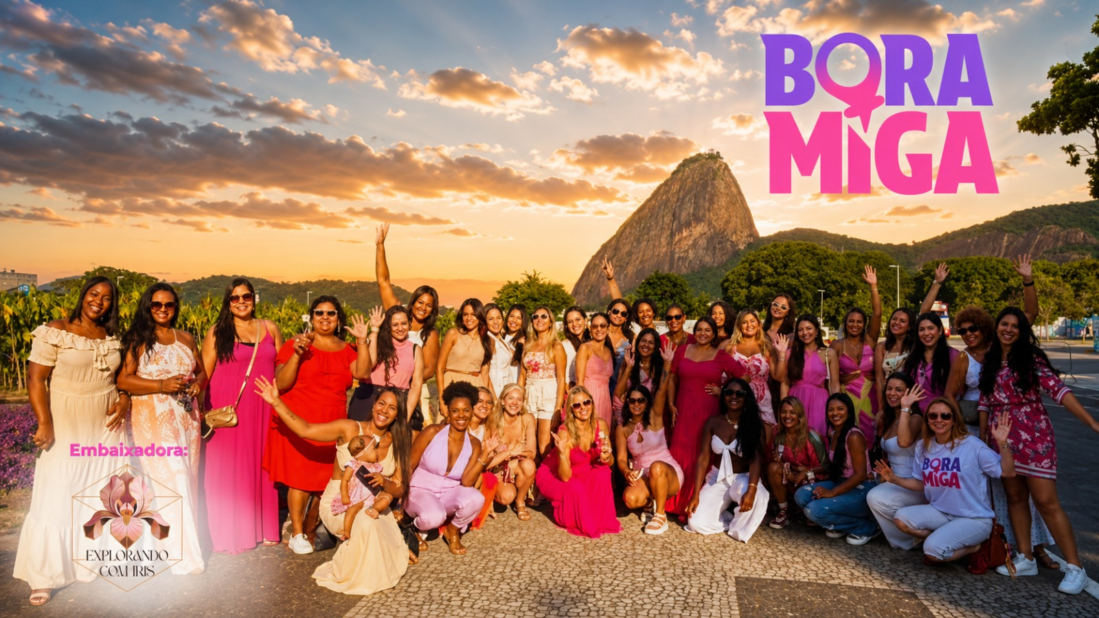 Amigas em passeio e descontração ao ar livre